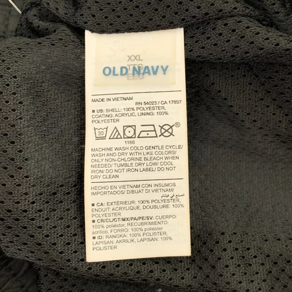 Old Navy Solid Swim Trunks Suit Built-in Briefs Black Men’s Size XXL NEW